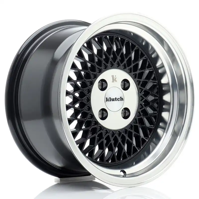 Janta aliaj 16″ Klutch SL1 16×8 ET15 4×100 Gloss Black w/ Machined Lip Retur gratuit