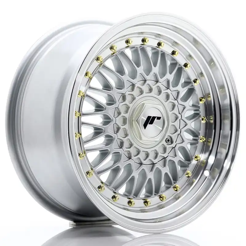 Janta aliaj 16″ JR Wheels JR9 16×8 ET25 5×100/114,3 Silver w/ Machined Lip Preț redus