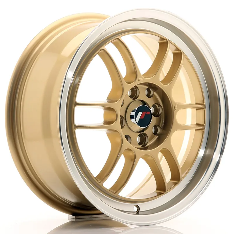 Janta aliaj 16″ JR Wheels JR7 16×7 ET38 4×100/114 Gold w/ Machined Lip Noutate