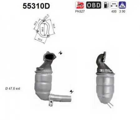 Catalizator Fiat Doblo 2005-2010 Retur ușor