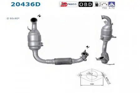 Catalizator Ford Fiesta V 2004-2008 Reducere de preț