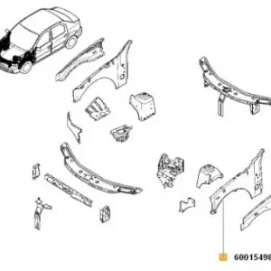 Dublura stalp fata stanga Dacia Logan/ Dacia Sandero Expediere rapidă