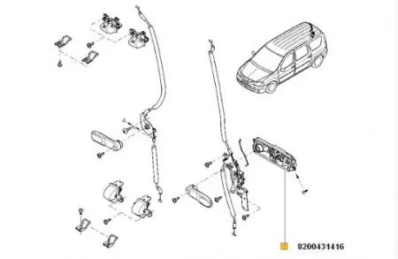 Promoție Comanda deschidere din exterior electrica Dacia Logan