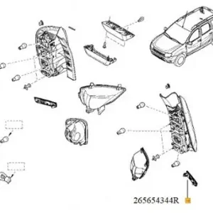Plată sigură Catadioptru stanga Dacia Duster II/ Dacia Logan MCV II