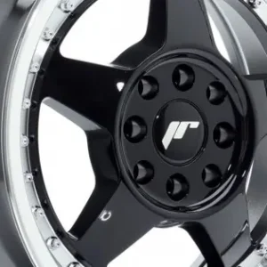 Calitate înaltă Janta aliaj JR Wheels JR6 15x7 ET25 4x100/108 Negru Lucios w/Buza polisata