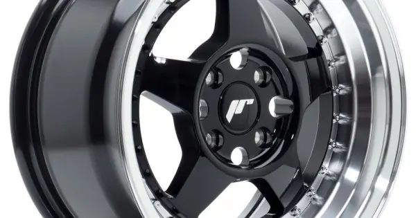 Nu rata Janta aliaj JR Wheels JR6 15x8 ET25 4x100 Negru Lucios w/Buza polisata