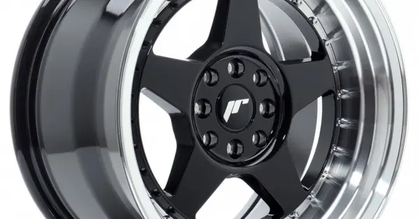 Janta aliaj JR Wheels JR6 16x9 ET20 4x100/108 Negru Lucios w/Buza polisata Retur ușor