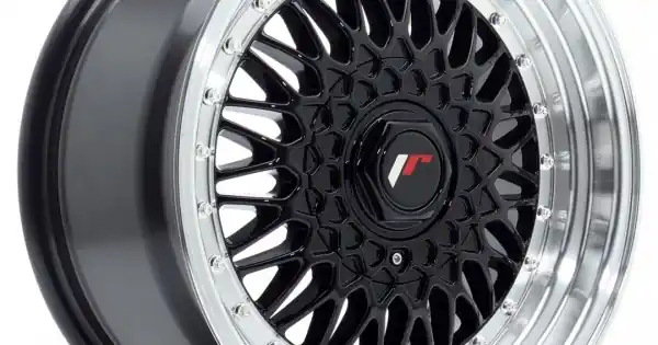 Janta aliaj JR Wheels JR9 16x8 ET25 4x100/108 Negru Lucios w/Buza polisata Retur gratuit