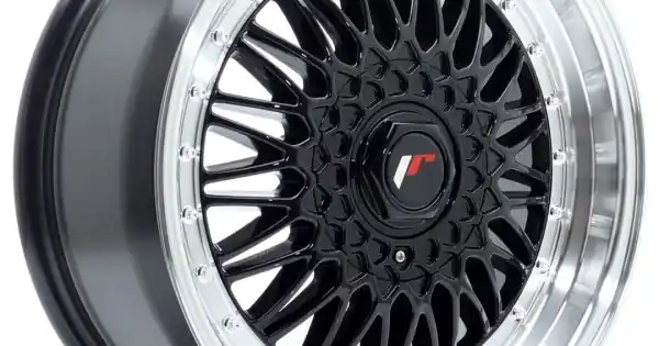 Janta aliaj JR Wheels JR9 17x7,5 ET35 5x112/120 Negru Lucios w/Buza polisata Expediere rapidă