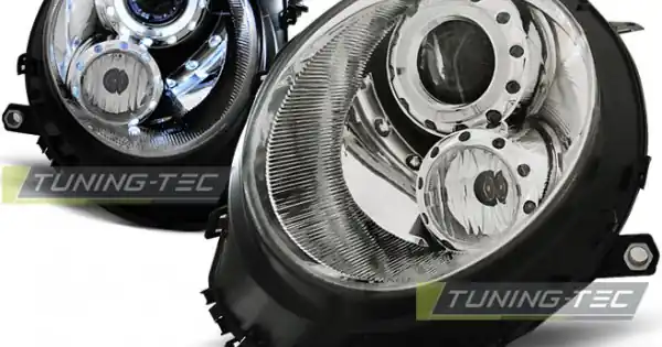 Faruri Angel Eyes crom compatibil cu BMW MINI (COOPER) 06-14 Plată securizată