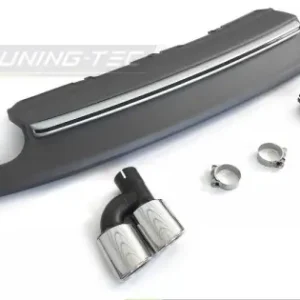 Transport gratuit Difuzor bara spate Doua iesiri SILVER sport S STYLE compatibil cu AUDI A5 8T 8F 11-16