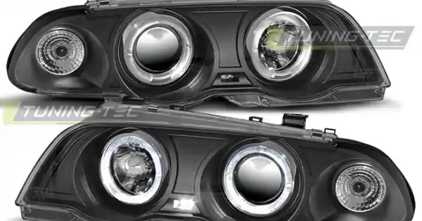 Nu rata Faruri cu Angel Eye pe fundal negru compatibil cu BMW E46 05.98-08.01 S/T