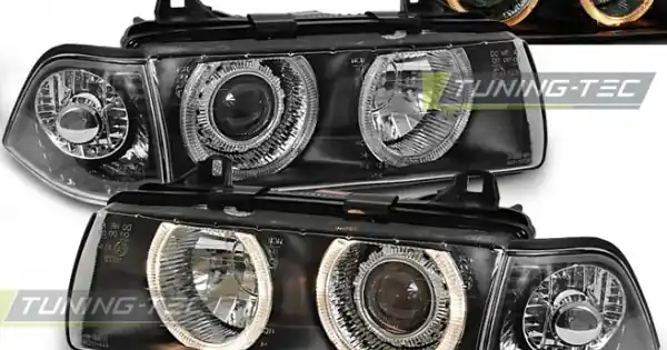 Faruri cu Angel Eyes pe fundal negru compatibil cu BMW E36 12.90-08.99 Cumpără acum