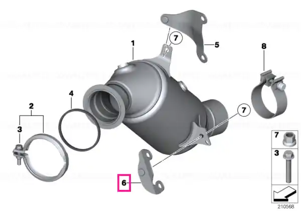 Reducere specială Suport convertor catalitic langa motor - BMW