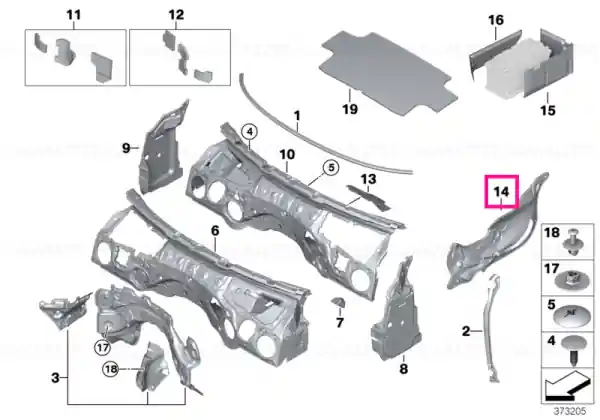 Disponibil imediat Sound insulation, door, front right - BMW