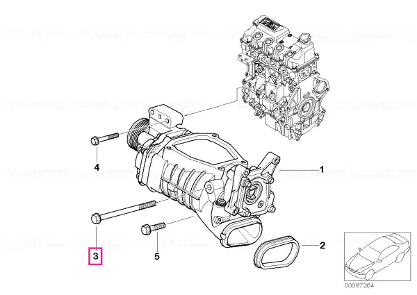 Doar azi Surub hexagonal cu saiba M10X150 - BMW - Mini