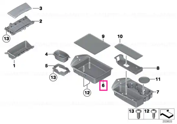 Oddments tray SCHWARZ - BMW Ofertă exclusivă