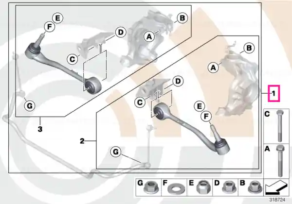 Livrare gratuită Wishbone set VALUE LINE - BMW