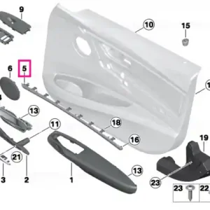 Accent strip, front left SCHWARZ - BMW Ieftin
