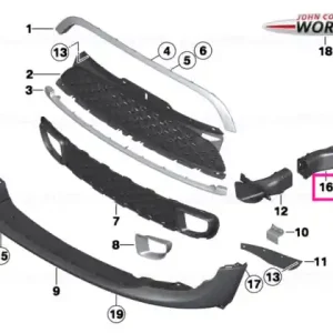 Air brake channel rear left - BMW - Mini Cel mai bun preț