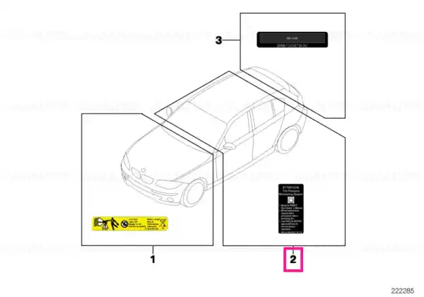 Preț redus "Load-through system locking" sign DE - BMW