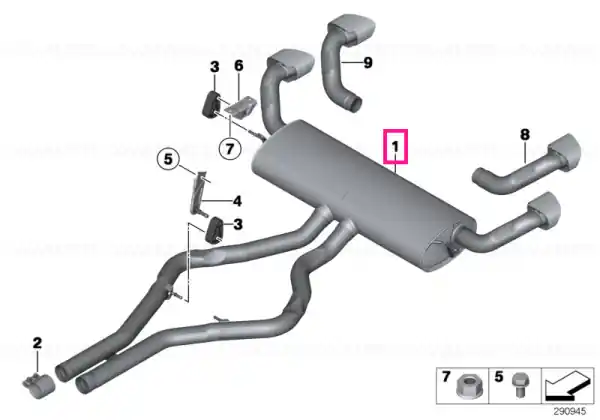 Rear silencer - BMW Premium