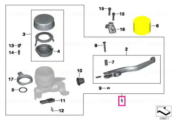 Super ofertă Pârghie frână de mână sticlă fumurie D=16MM - BMW Motorrad