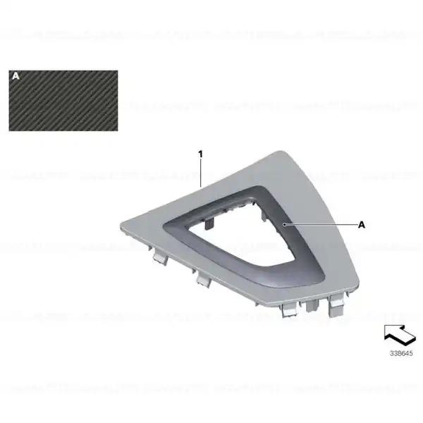 Ornament consola centrala selectorul de viteze "BMW M Performance" - BMW F30, F30N, F31, F31N, F32, F32N, F33, F33N, F34, F34N, F36 Livrare expres