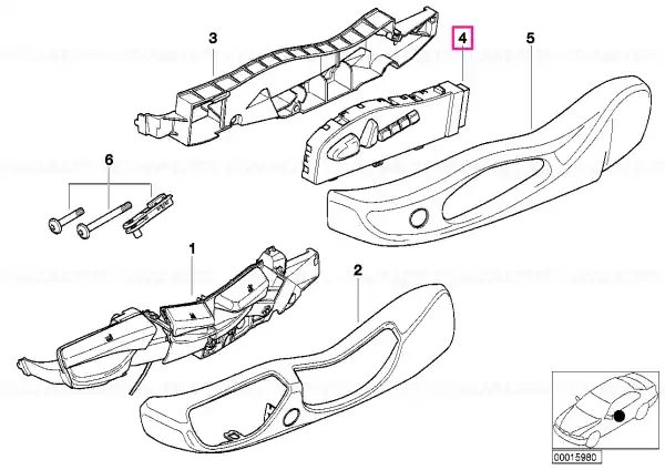 Actuation unit right - BMW Plată securizată