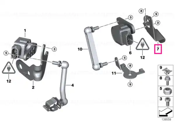 Suport senzor inaltime suspensie stanga - BMW Transport gratuit