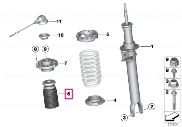 Auxiliary shock absorber - BMW Preț redus