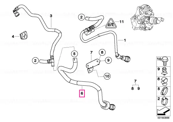 Fuel return line - BMW Calitate înaltă