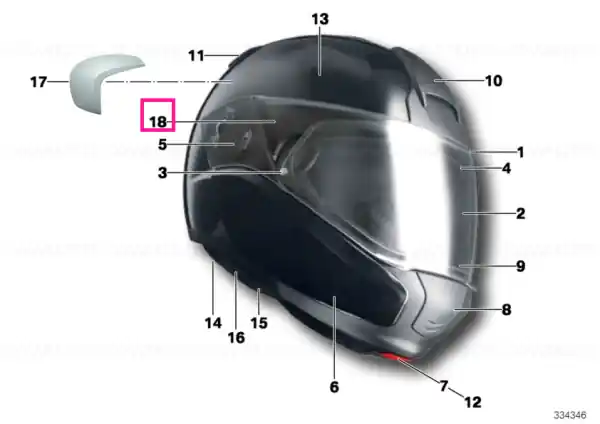 Preț mic Set, sun visor mechanism - BMW Motorrad