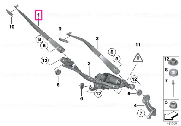 Reducere Wiper arm, driver's side - BMW