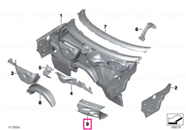 Ofertă de sezon Reinforcement, engine support right - BMW