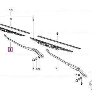 Wiper arm right - BMW Chilipir