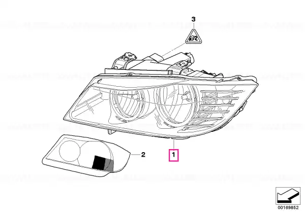 Headlight right VALEO - BMW Preț mic