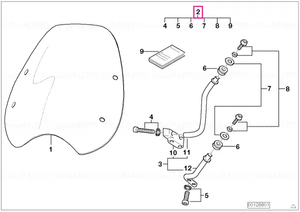 Mai ieftin Set piese montare parbriz - BMW Motorrad