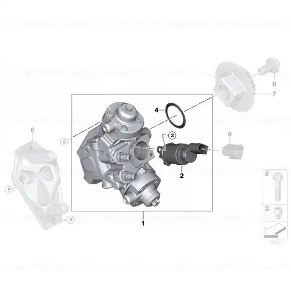 Pompa de inalta presiune BMW Seria 3 E90, E91, E92, E93; Seria 5 F07, F10; Seria 7 F01, F02; X5 E70; X6 E71 Transport gratuit