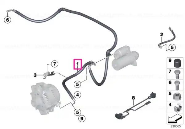 Reducere extra Cablu alternator-demartor B+ - BMW