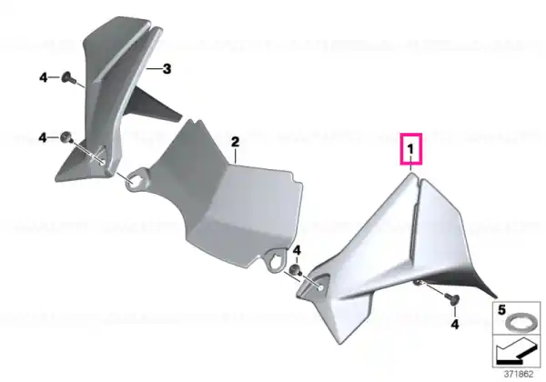 Cockpit fairing, left - BMW Motorrad Premium