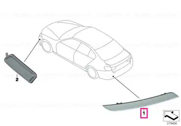 Reflector, rear left - BMW Promoție