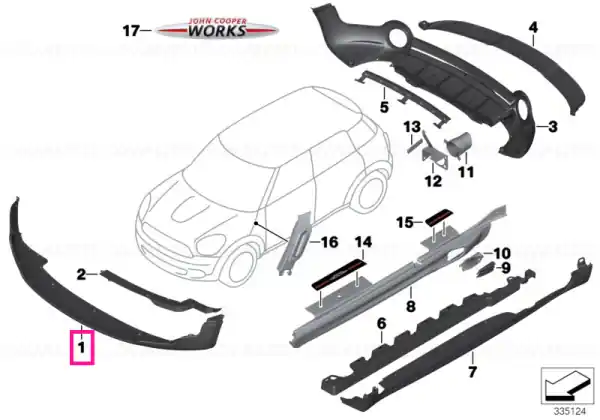 Spoiler front JOHN COOPER W. - BMW - Mini Cumpără acum