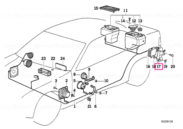 Suport amplificator sistem Hifi - BMW Preț redus