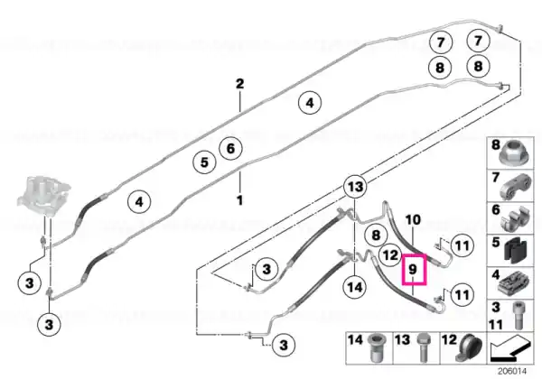 Livrare gratuită Pressure line, motor - BMW