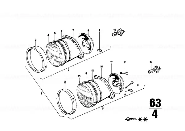 Nu rata Headlight H4 BOSCH - BMW