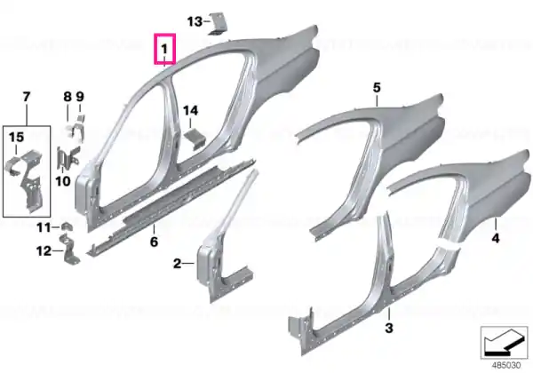 Popular Body-side frame right - BMW