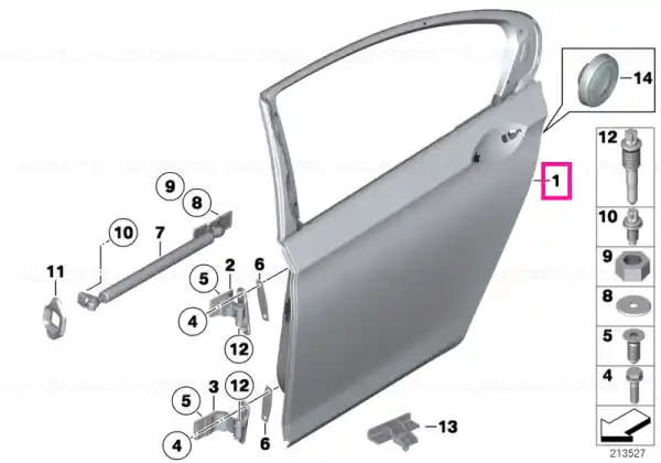 Ieftin Door, rear right - BMW