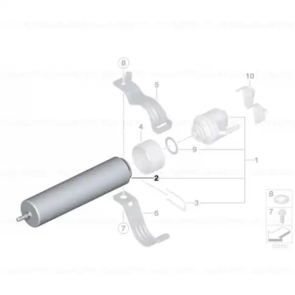 Cartus filtru combustibil BMW Seria 1 F20, F21; Seria 3 F30, F31; MINI R60 Countryman Popular