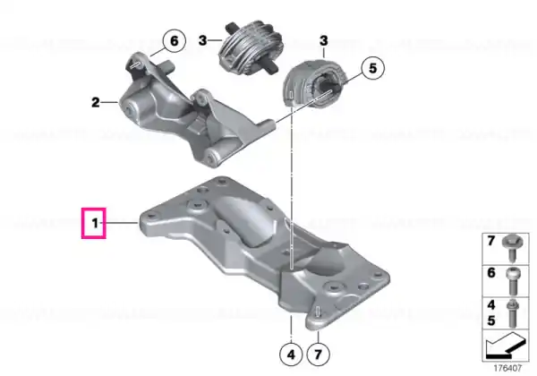 Transmission cross member - BMW Chilipir